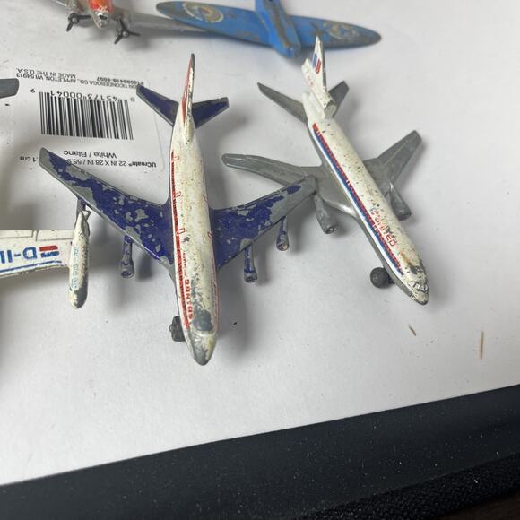 11 Vintage 1970s Matchbox & Wheeler Toy Aircrafts Jets Airplanes Helicopter - Picture 4 of 16